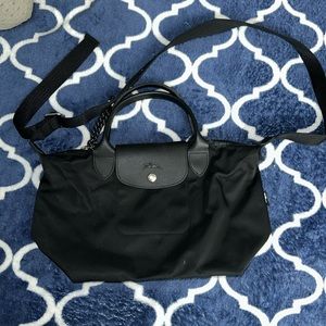 Mini all black long champ bag